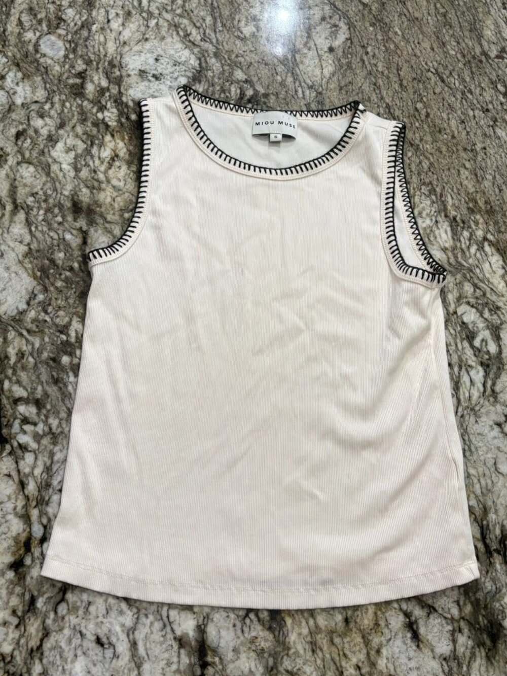 Miou Muse Contrast Stitch Tank Top
